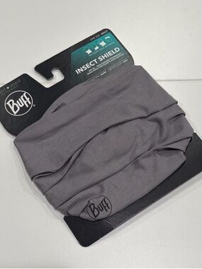 Buff Insect Shield Neckwear Grey NWT 50+ UPF Protect Summer Wrap